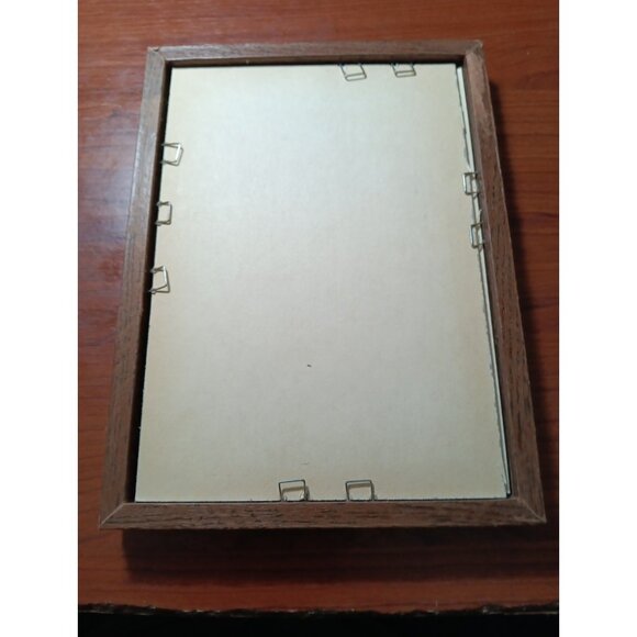 VTG Great Horned Owl by Leland Brewsaugh Print Framed Wall Hanging 7.5" x 5.5" - Picture 5 of 5